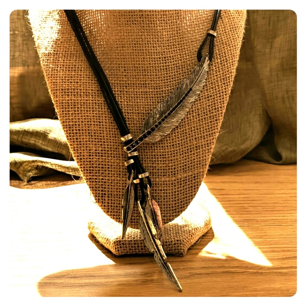 Silver and Black necklace